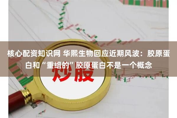 核心配资知识网 华熙生物回应近期风波：胶原蛋白和“重组的”胶原蛋白不是一个概念